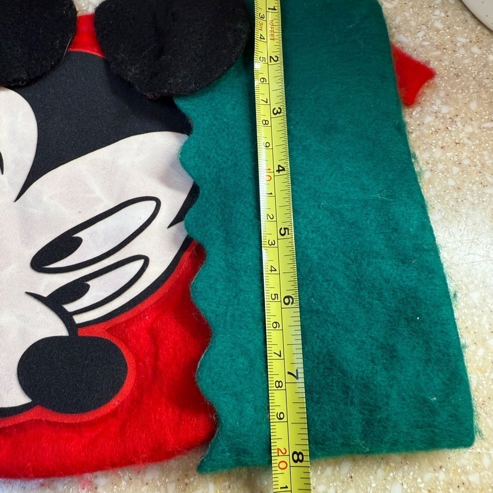 Vintage Disney Red and Green Mickey & Minnie Christmas Stocking Holiday - Picture 12 of 13